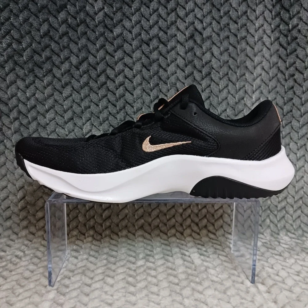 Nike Legend Essential 3 Next Nature Black Red Bronce Womens Training Shoes Sz 11